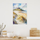 Bamburgh Wasserfarbe 1 Poster (Küche)