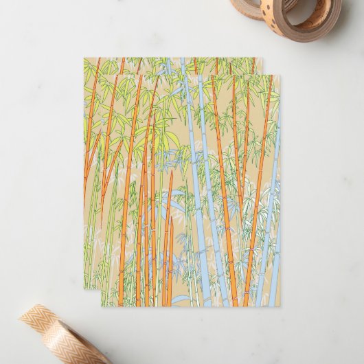 Bambus 2 mitteilungskarte (Vorderseite/Rückseite Beispiel)
