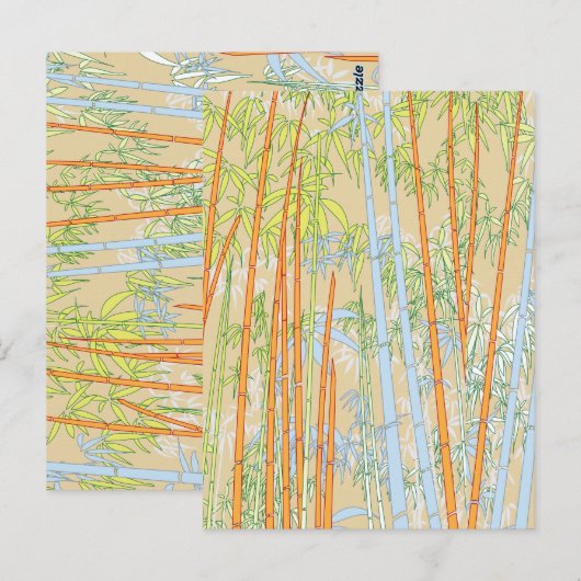Bambus 2 postkarte (Vorne/Hinten)