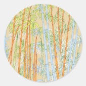 Bambus 2 runder aufkleber (Vorderseite)