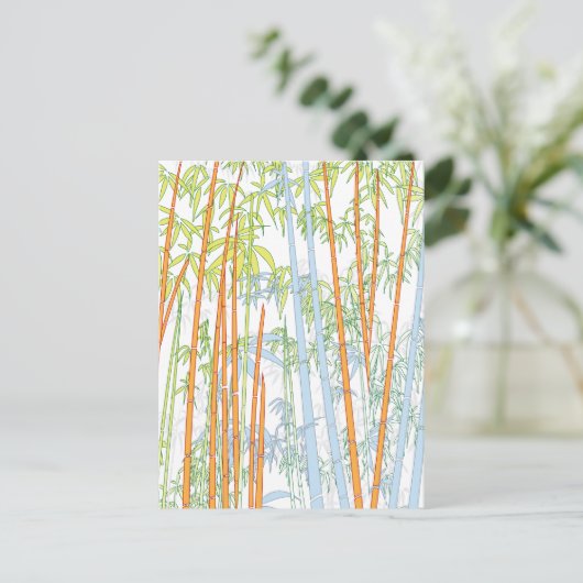 Bambus 3 feiertagspostkarte (Stehend Vorderseite)