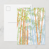 Bambus 3 feiertagspostkarte (Vorne/Hinten)