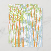 Bambus 3 mitteilungskarte (Vorne/Hinten)