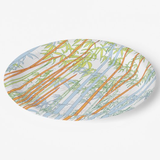 Bambus 3 pappteller (Schrägansicht)