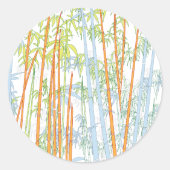 Bambus 3 runder aufkleber (Vorderseite)