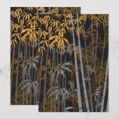 Bambus 4 dankeskarte (Vorne/Hinten)