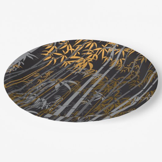 Bambus 4 pappteller (Schrägansicht)