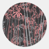 Bambus 5 runder aufkleber (Vorderseite)