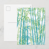 Bambus 6 feiertagspostkarte (Vorne/Hinten)