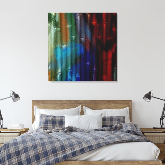 Bambus Akrylgemälde Leinwanddruck (Insitu (Schlafzimmer))