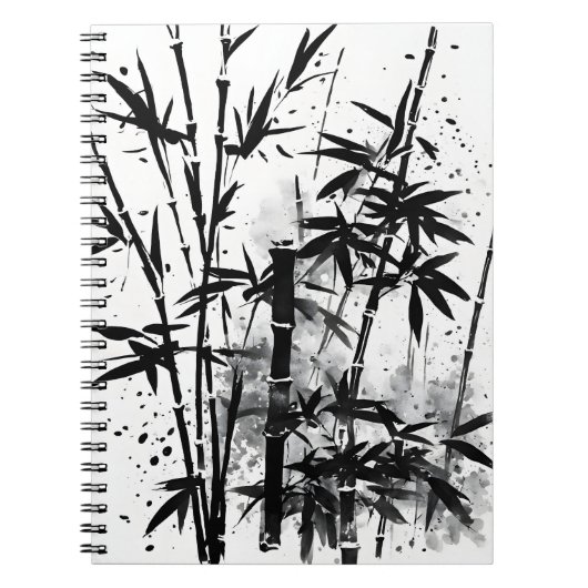 Bambus - Aquarellblumen Notizblock (Vorderseite)