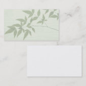 Bambus auf gemusterter Hintergrundgeschäftskarte Visitenkarte (Vorne/Hinten)