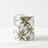 Bambus auf weißen Blechen - nahtlose Oberflächenmu Kaffeetasse (Mittel)