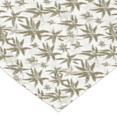 Bambus auf weißen Blechen - nahtlose Oberflächenmu Kurzer Tischläufer (Ecke)