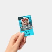 Bambus, beige Hintergrund Abzeichen Ausweis (Handheld)