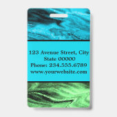 Bambus, beige Hintergrund Abzeichen Ausweis (Back)