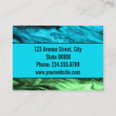 Bambus, beige Hintergrund Abzeichen Visitenkarte (Rückseite)