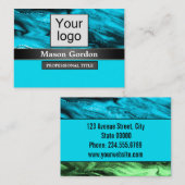 Bambus, beige Hintergrund Abzeichen Visitenkarte (Vorne/Hinten)