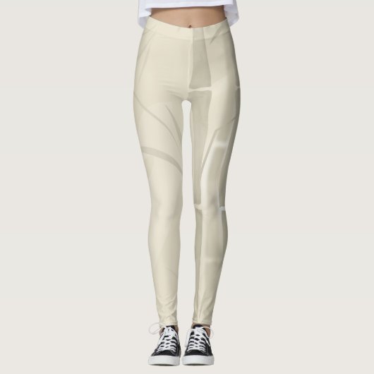 Bambus, beigefarbener Hintergrund Leggings (Vorderseite)