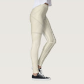 Bambus, beigefarbener Hintergrund Leggings (Rechts)