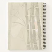 Bambus, beigefarbener Hintergrund Notizblock (Rückseite)