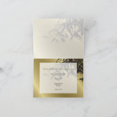 Bambus Black Gold Hochzeitskarte Einladung (Innenseite)