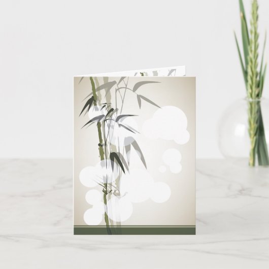 Bambus-Blank-Notecard Karte (Vorderseite)