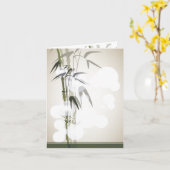 Bambus-Blank-Notecard Karte (Gelbe Blume)