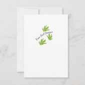 Bambus-Blätter Dankeskarte (Rückseite)