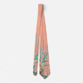 Bambus-Blätter in Pfirsich Krawatte (Rückseite)