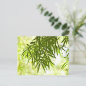 Bambus-Blätter Postkarte (Stehend Vorderseite)