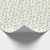 Bambus Blätter Toss - Weißes Umschlagpapier Geschenkpapier (Ecke)