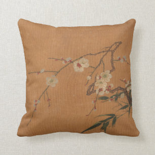 Bambus & Blüten Antike chinesische Kunst Kissen