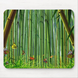 Bambus & Butterfly Art 1 Mousepad