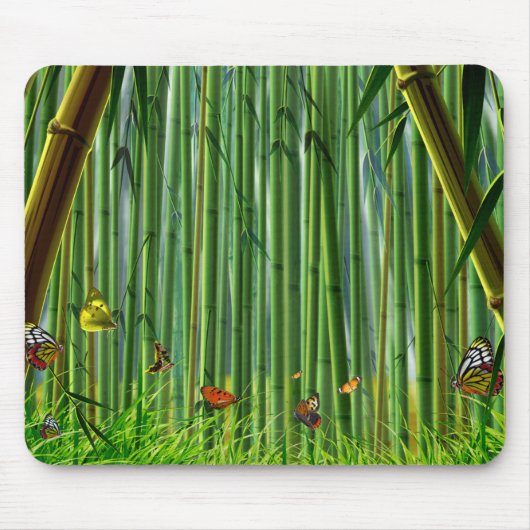 Bambus & Butterfly Art 1 Mousepad (Vorne)