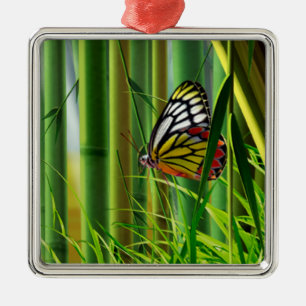 Bambus & Butterfly Art 1 Ornament Aus Metall