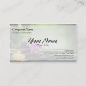Bambus Candle Stone Orchid Wellness-Center Massage Visitenkarte (Rückseite)