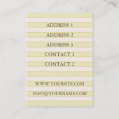 Bambus & Cream - Visitenkarte (Rückseite)