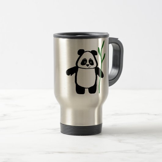 Bambus die Panda-Flasche Reisebecher (VorderseiteRechts)