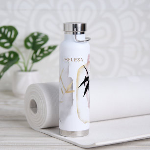 Bambus-Doppelfarbmonogramm Trinkflasche