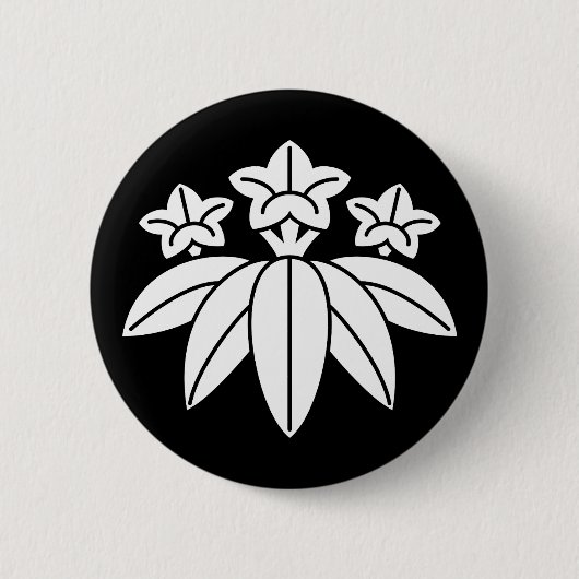 Bambus-Gentian Button (Vorderseite)