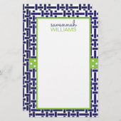 Bambus & Grosgrain Personalisiert Stationery (Vorne/Hinten)