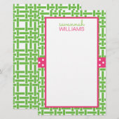 Bambus & Grosgrain Personalisiert Stationery (Vorne/Hinten)