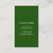 Bambus-Grün Visitenkarte (Rückseite)