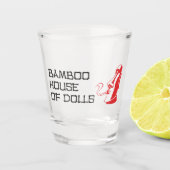 Bambus Haus von Puppen Schuhglas Schnapsglas (Vorderseite)