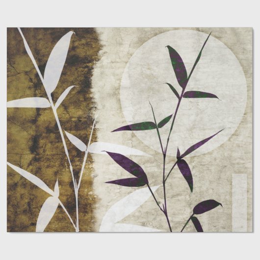 Bambus-Herbstlaub Geschenkpapier (Flach)