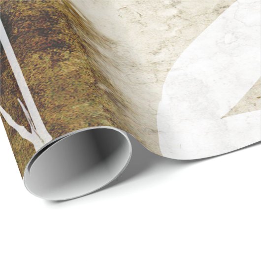 Bambus-Herbstlaub Geschenkpapier (Rolleneckpunkt)