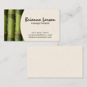 Bambus II (Creme) Visitenkarte (Vorne/Hinten)