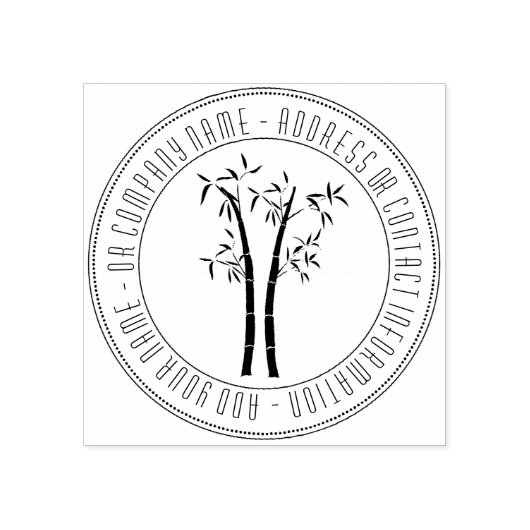 Bambus in der Briefmarke aus Rundholz Gummistempel (Prägung)