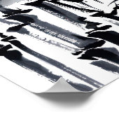 Bambus japanische minimale Pflanze. Poster (Ecke)